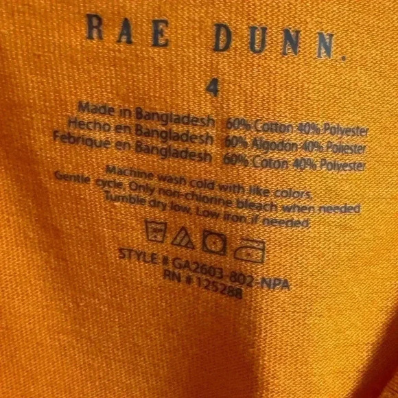 NWT Girl’s Rae Dunn Candy Corn Halloween Set Size 4 - Picture 4 of 5